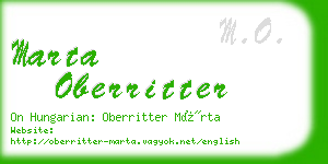 marta oberritter business card